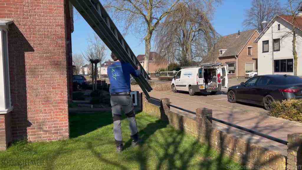 Schoorsteen onderhoud Bussum ladder bus